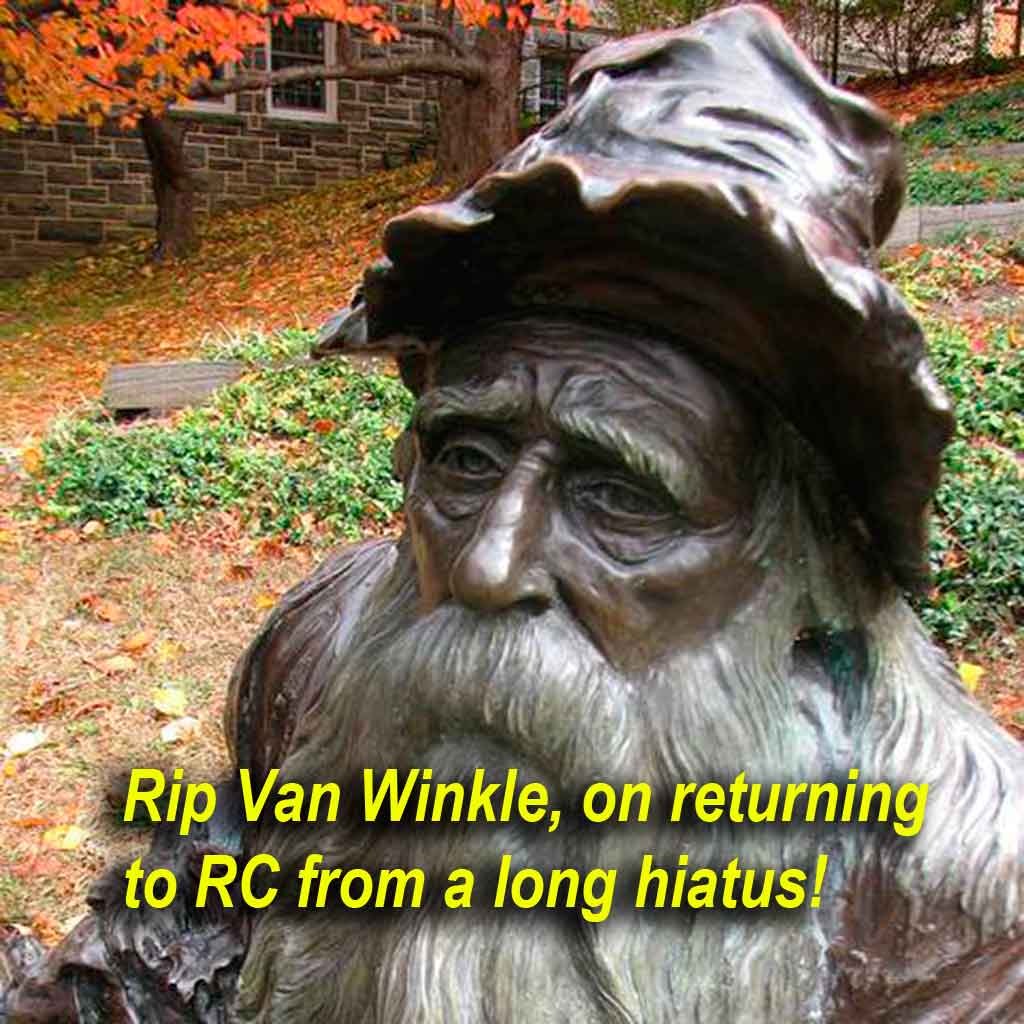 Returning to RC after a long time can make you feel like Rip Van Winkle!