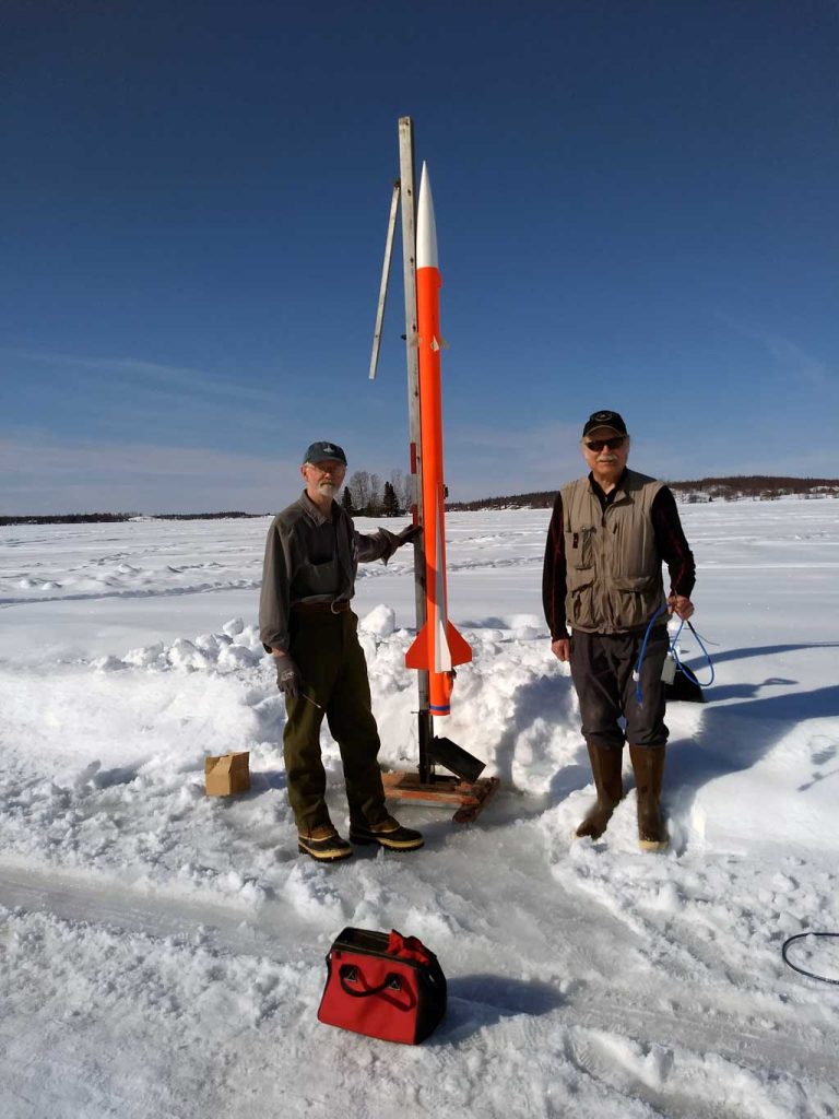 Wayne and Dave with the Kraken2 rocket