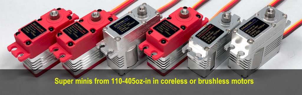 image showing the mini-size servos offered by ProModeler
