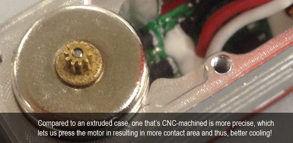 image showing the CNC machining on a ProModeler servo case