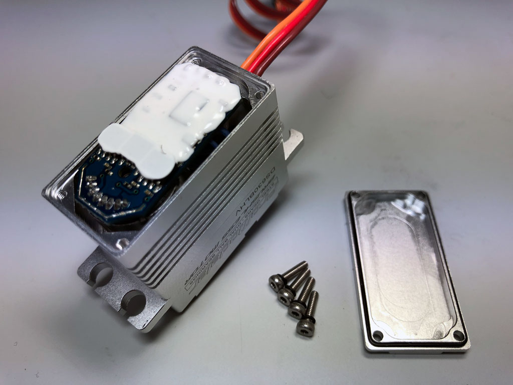 image showing potting compound which protects electronics