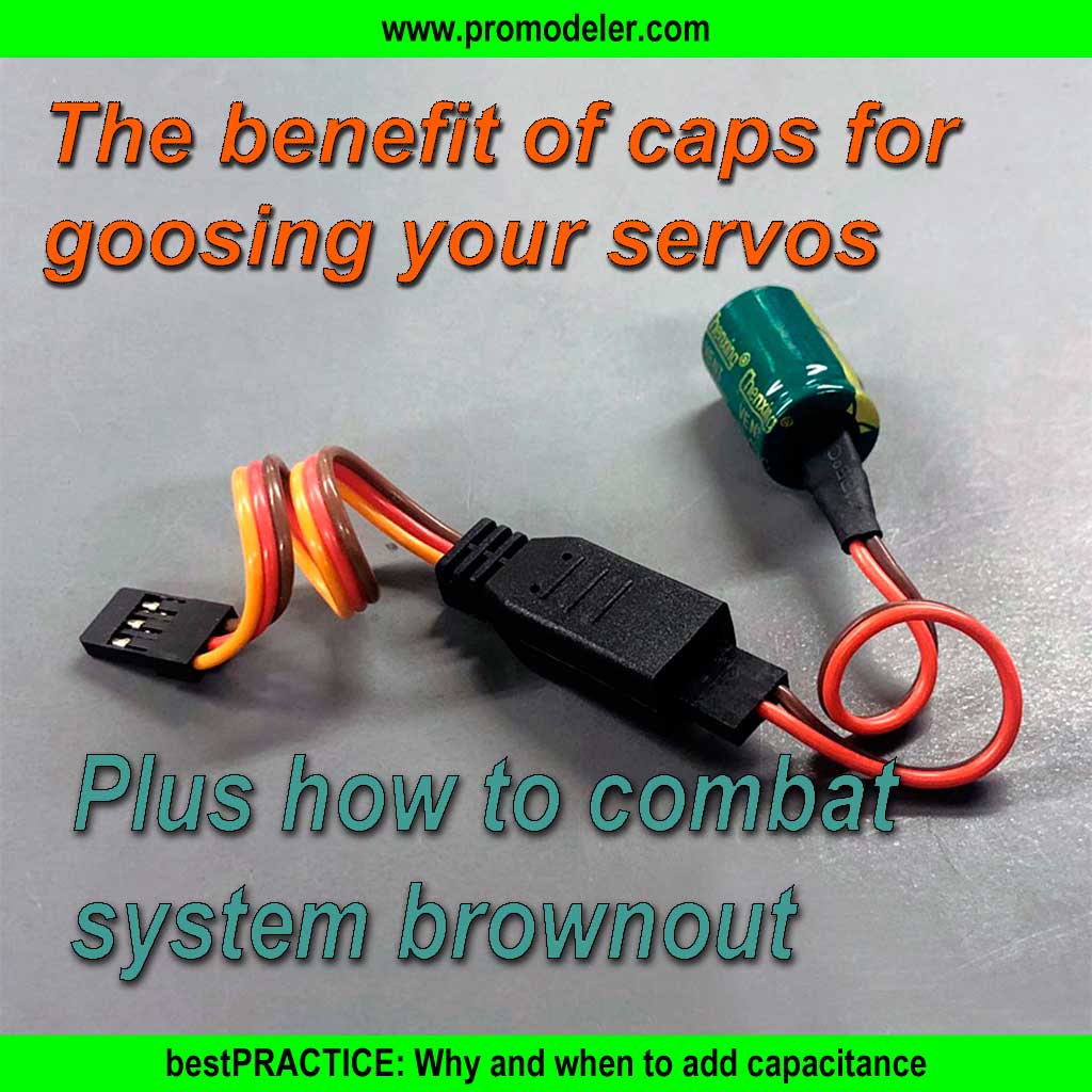 Hero image for article titled; bestPRACTICE: Why and when to add capacitance shows a Y-harness and capacitor connected against a gray background.
