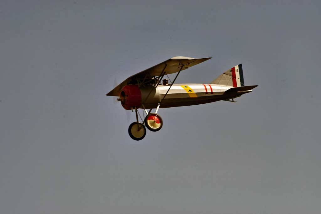 Close up of the Philbrick BUSA Morane-Saulnier A.1 making a right-to-left pass at the Tullahoma, TN event - photo by John W. Philbrick.