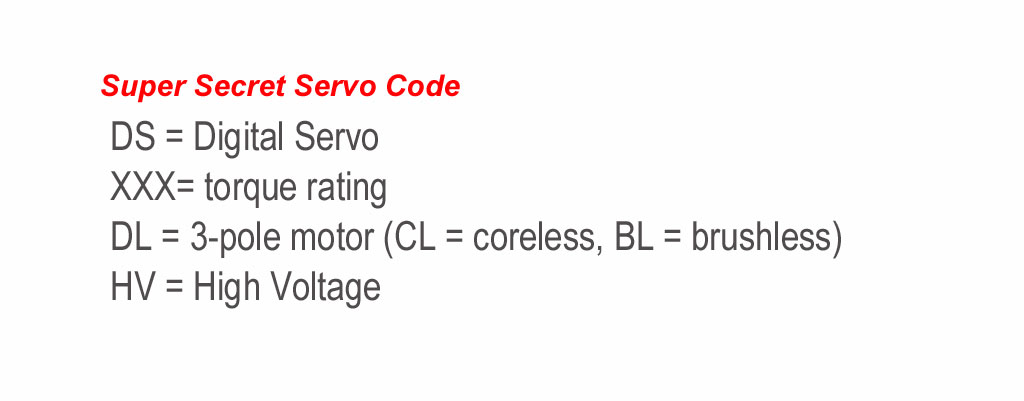 Graphic explaining the ProModeler super secret servo code.
