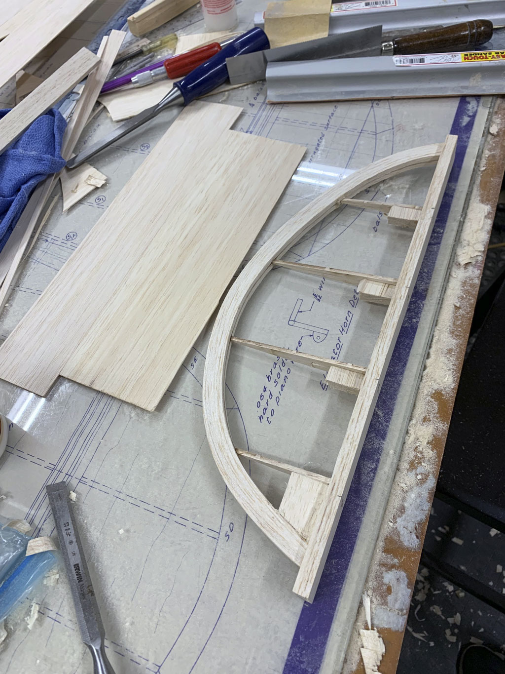 Elevator halves glued together
