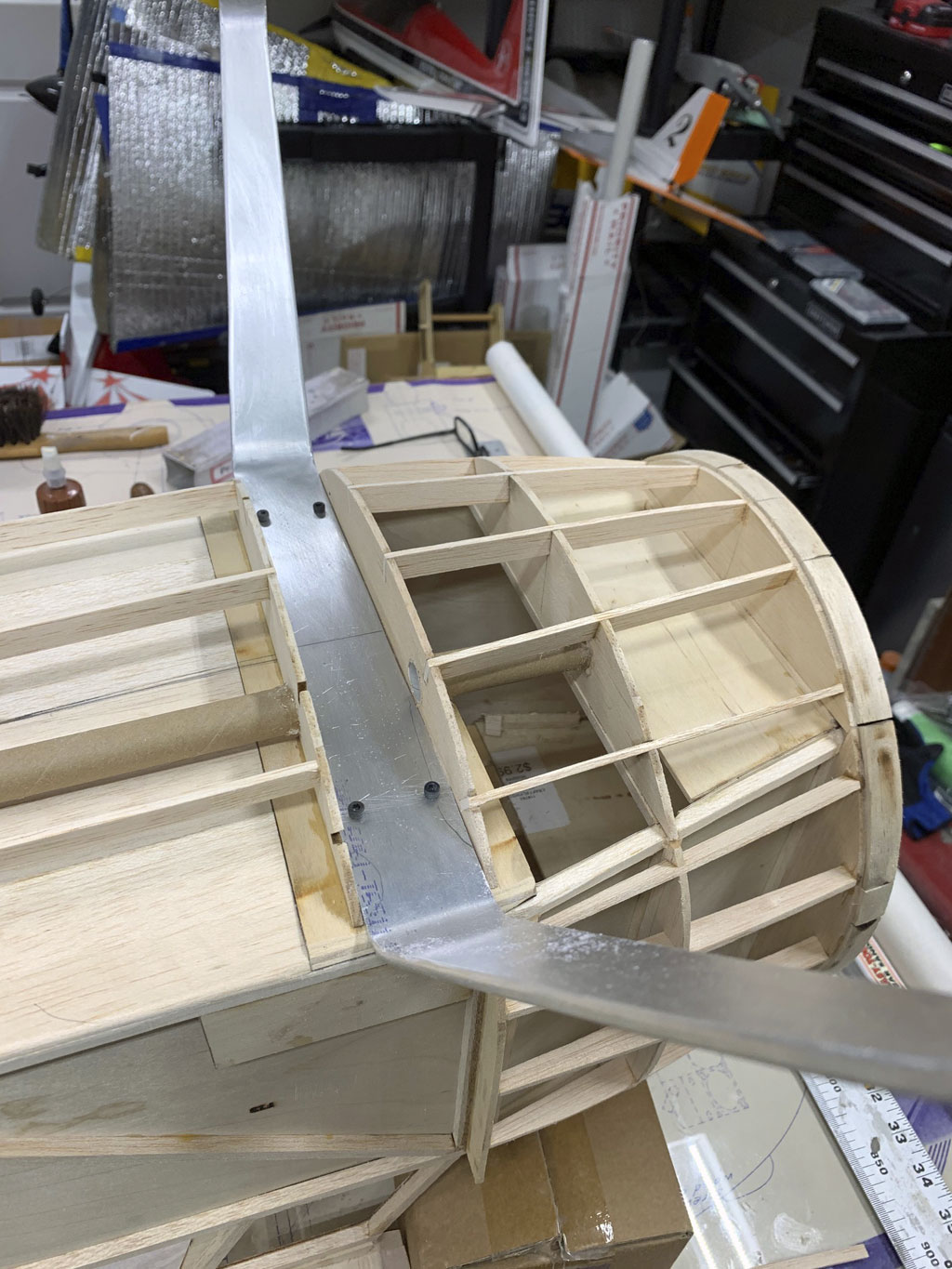 1024px hostetler quarter scale cessna 195 fuselage framing 27