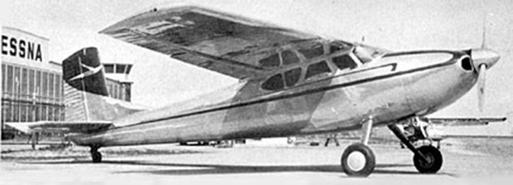 Rampside black and white photo of the Cessna X210 prototype