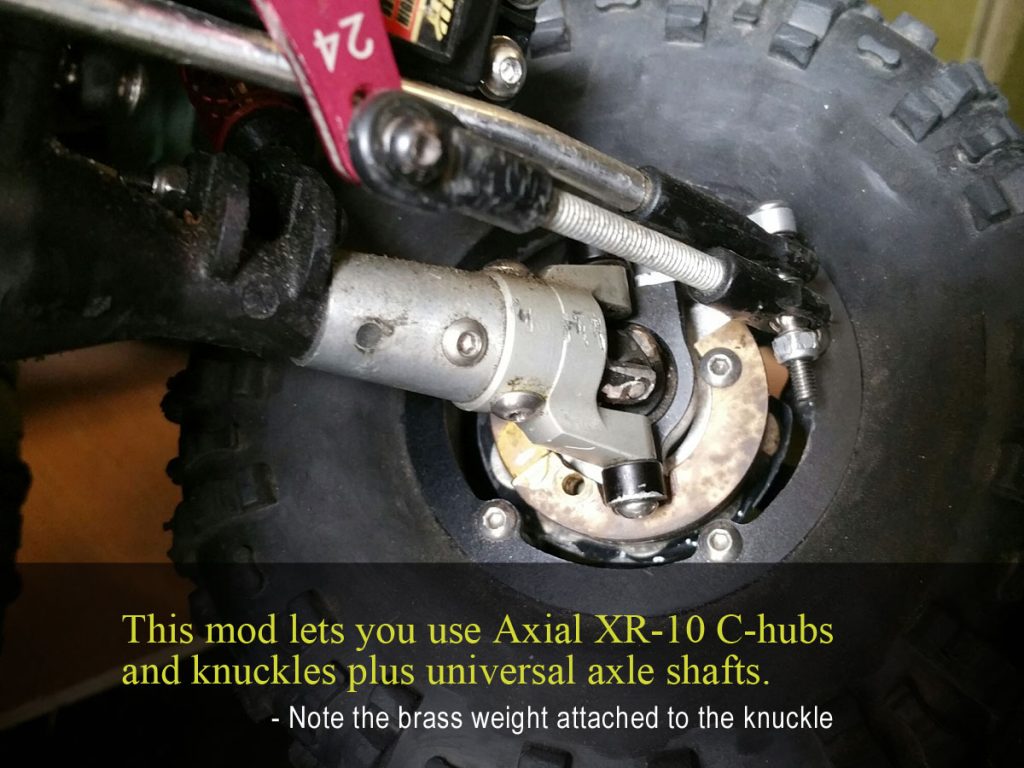 Image showing the hub knuckle on Thommy Greer's rig