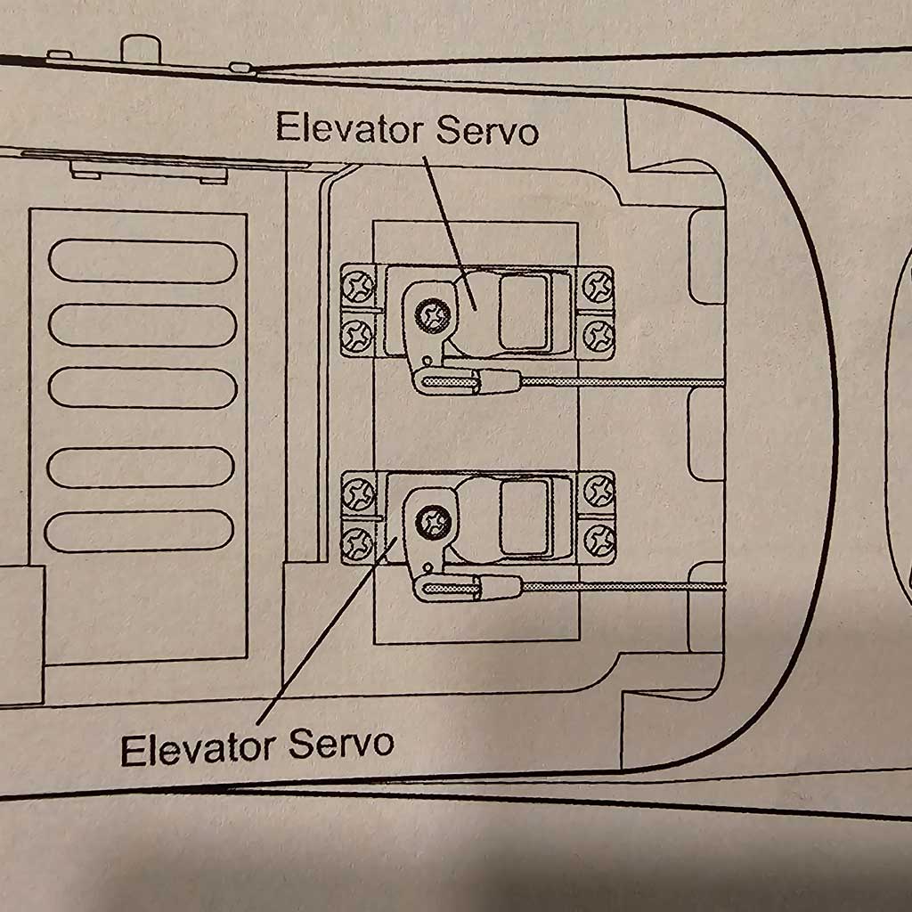Elevator servos location on the plans
