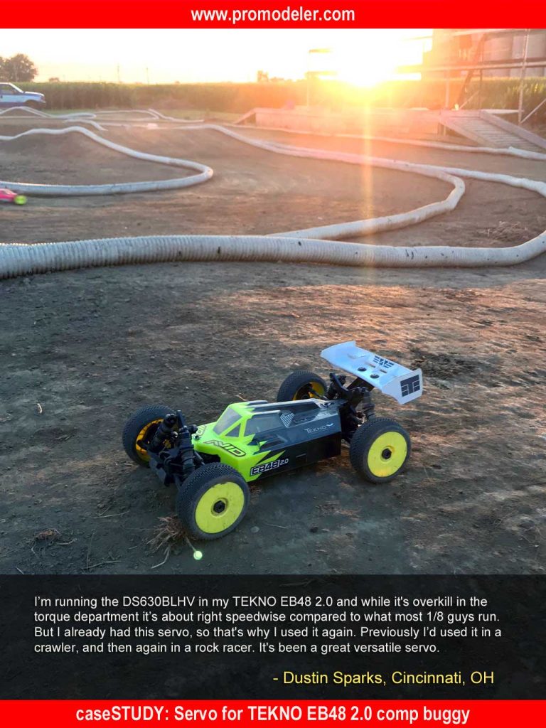 Awesome sunset image of Dustin Sparks' TEKNO EB48 2.0 on the track