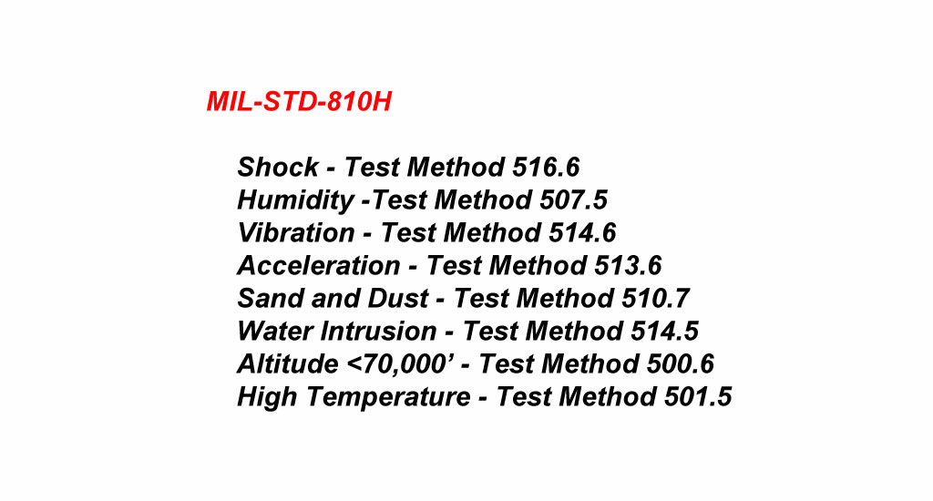 Graph of eight MIL-STDS