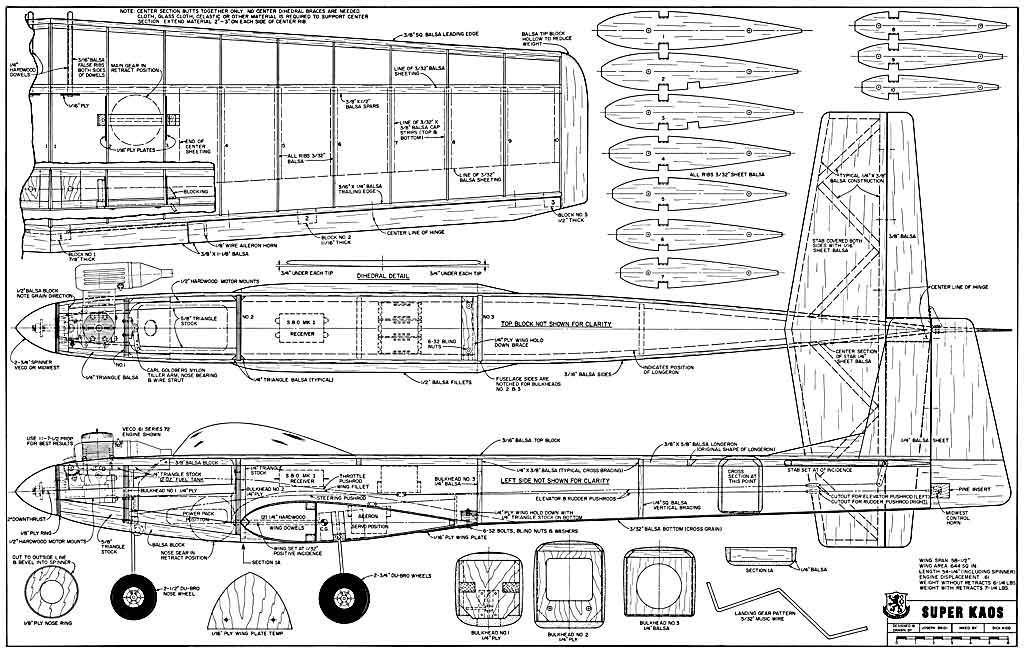 Image of plans from Outerzone for original RCM plans Super Kaos