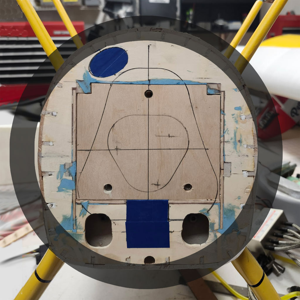 Close up of where we're going through the front of the aircraft