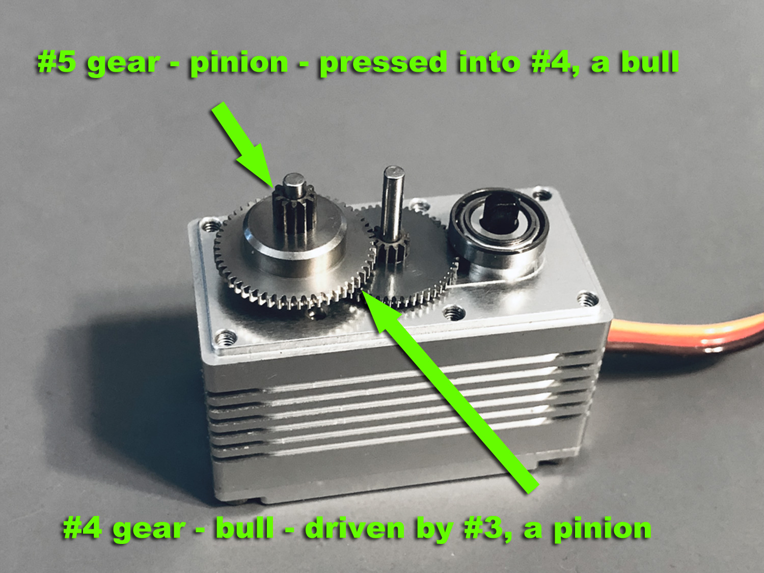 Close up photo of ProModeler DS505 gearset repair of GEAR 4-5