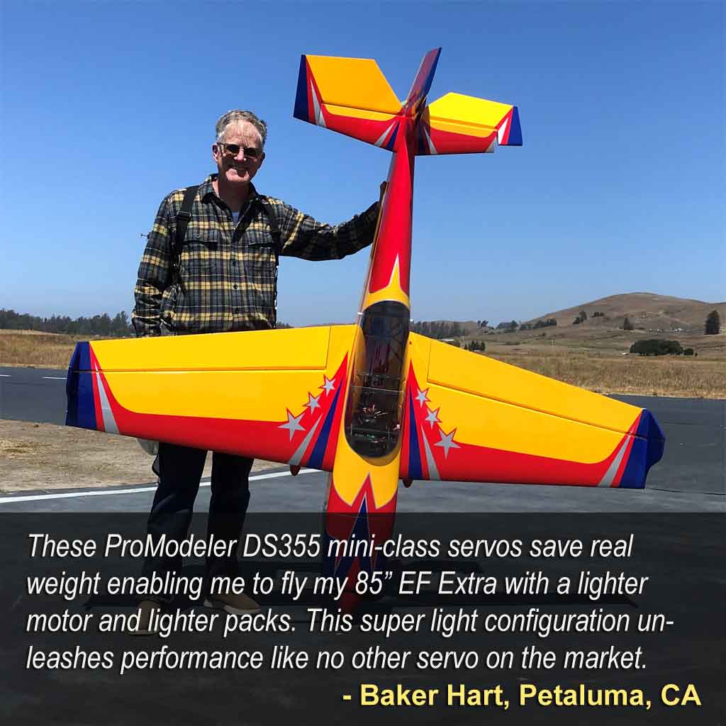 Baker Hart's EF 85-inch Extra with ProModeler DS355 servos