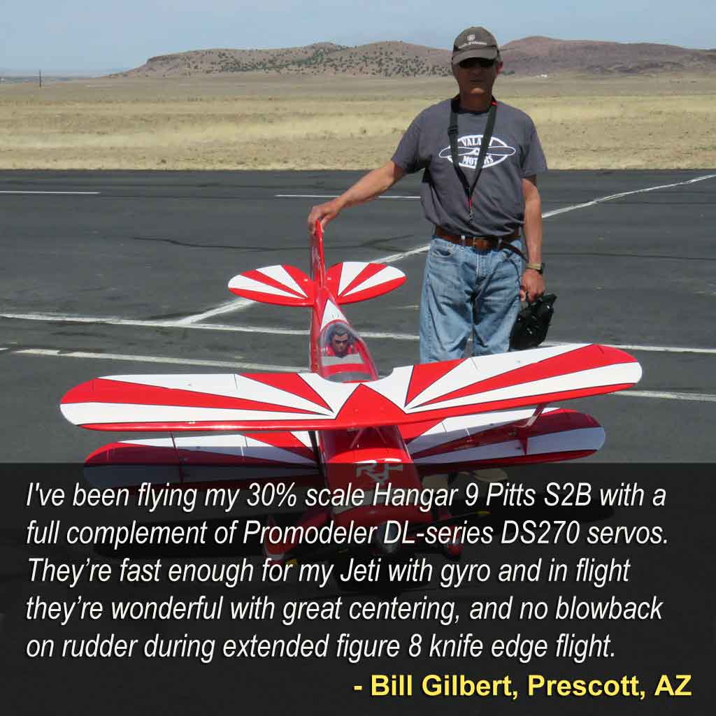 Bill Gilbert's H9 Pitts with ProModeler DS270 servos
