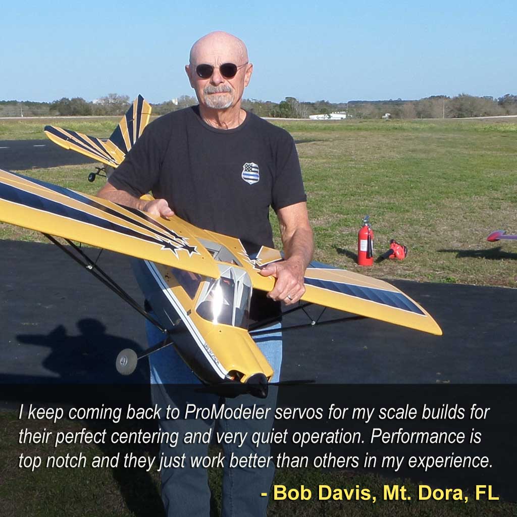 Bob Davis's Pilot RC Decathlon with ProModeler DS110 and DS100 servos