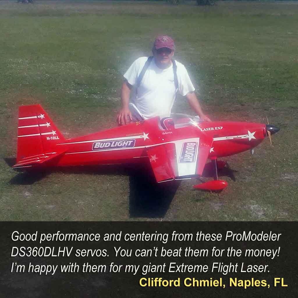 Cliff Chmiel's Extreme Flight Laser with  ProModeler DS360 servos