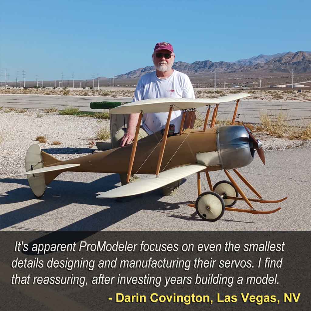 Darin Covington with his Hammerd SE2 using ProModeler DS360 and DS1155 servos