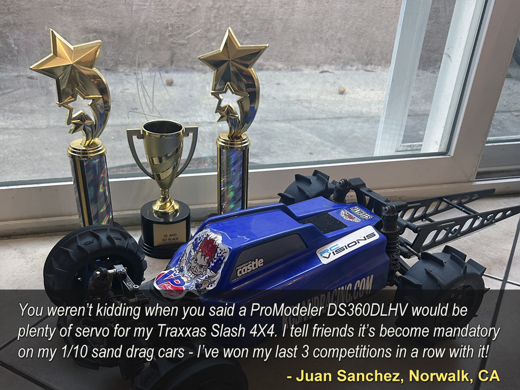 Award winning Traxxas Slash equipped with ProModeler servos